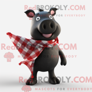 Sort gris maskot kostume...