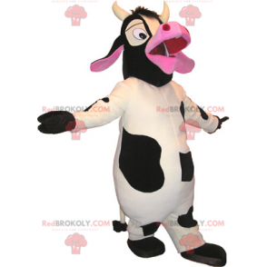 Svart och rosa vit ko maskot - Redbrokoly.com
