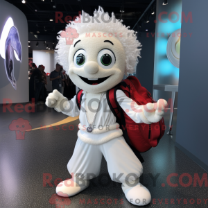 Wit Acrobat-mascottekostuum...