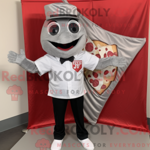 Silver Pizza Slice mascot...