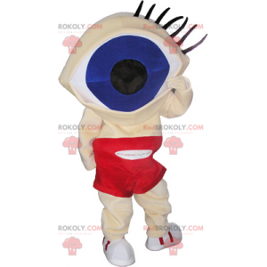 Mascota del muñeco de nieve con una enorme cabeza de ojo -