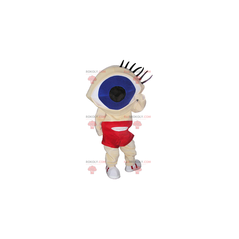 Snowman mascot with a huge eye head - Redbrokoly.com