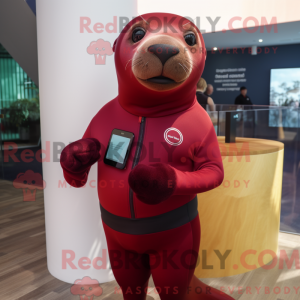 Maroon Sea Lion maskot...