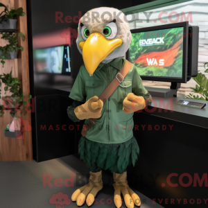 Forest Green Hawk mascot...