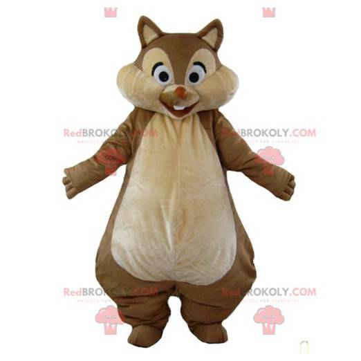 Tic oder Tac Maskottchen berühmtes braunes und beige