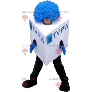 Costume da cubo mascotte pupazzo di neve quadrato -