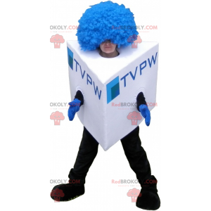 Vierkant sneeuwpop mascotte kubus kostuum - Redbrokoly.com