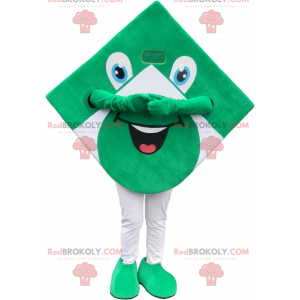 Green and white square mascot looking funny - Redbrokoly.com