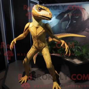 Guld Dimorphodon maskot...