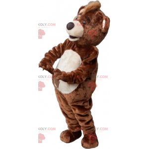 Big brown and beige bear mascot plush - Redbrokoly.com