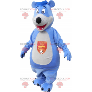 Grote blauwe en witte beer mascotte - Redbrokoly.com