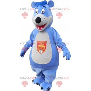 Mascotte de gros ours bleu et blanc - Redbrokoly.com