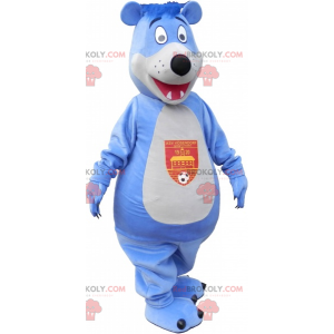 Mascota oso azul y blanco grande - Redbrokoly.com