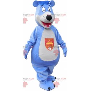 Mascota oso azul y blanco grande - Redbrokoly.com