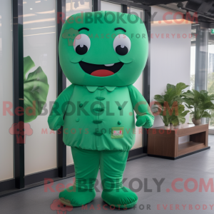 Disfraz de mascota verde...