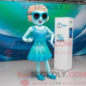 Cyan Irish Dancer maskot...
