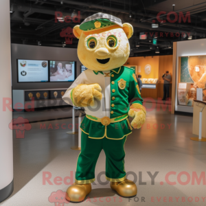 Guld irsk flag maskot...
