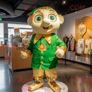 Guld irsk flag maskot...