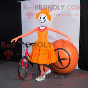Orange Unicyclist mascot...