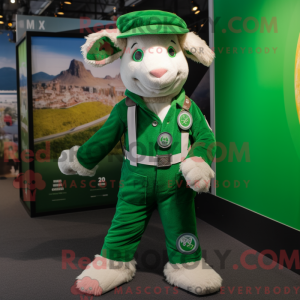 Grønn angora geit maskot...