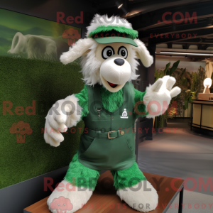 Grønn angora geit maskot...