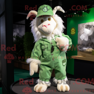 Zielony angora geit maskot...