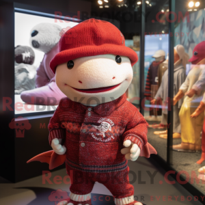 Maroon Axolotls maskot...