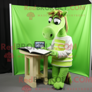 Limegrønn Quagga máscara de...