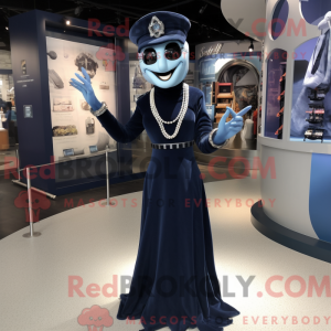 Navy Stilt Walker mascot...