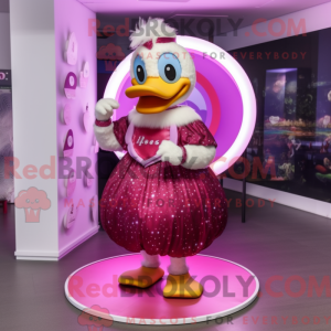 Magenta Muscovy Duck maskot...