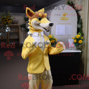 Yellow Thylacosmilus mascot...