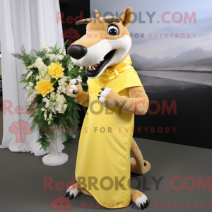Yellow Thylacosmilus mascot...