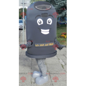 Gigantische mascotte zwart afval. Dumpster mascotte -