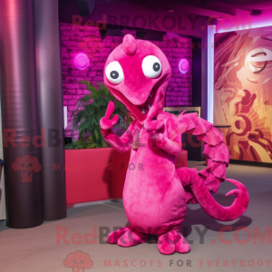 Costume de mascotte Magenta...