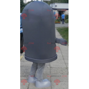 Gigantische mascotte zwart afval. Dumpster mascotte -