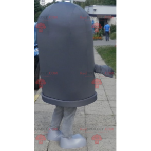 Gigantische mascotte zwart afval. Dumpster mascotte -