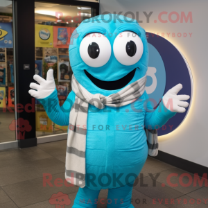 Cyan Bagels Maskottchen...