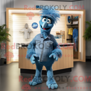 Disfraz de mascota Emu azul...