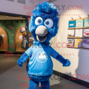 A figura azul da máscara de...