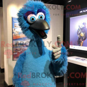 A figura azul da máscara de...