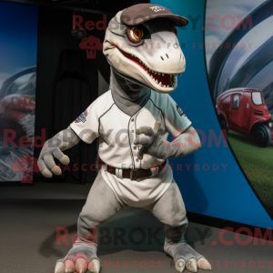 Silver Velociraptor mascot...