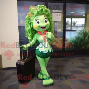 Forest Green Mermaid mascot...