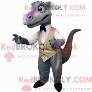 Grå Parasaurolophus maskot...