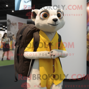 Hvid Meerkat maskot kostume...