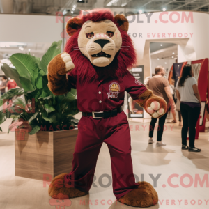 Maroon Tamer Lion mascot...