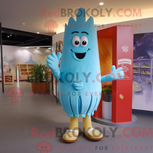 Cyan French Fries mascot...