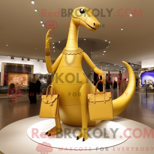 Guld Diplodocus maskot...