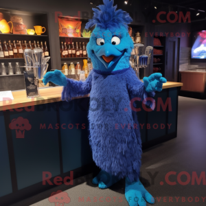 Blue Chicken mascot costume...