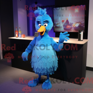 Blå kylling maskot drakt...