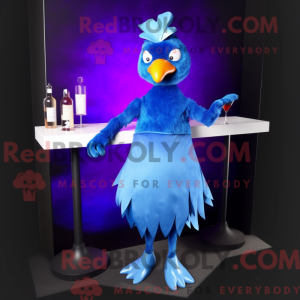 Blaues Huhn Maskottchen...